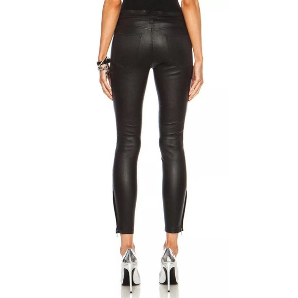 Current/Elliot Revolve black lamb leather pants - Picture 6 of 12